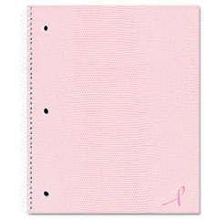 COU ** Pink Ribbon Notebook, College/Margin Rule, 11 x 8-7/8, White Paper, 80