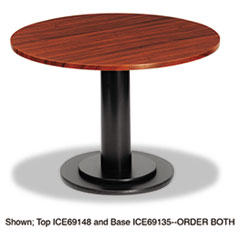 COU ** OfficeWorks 42" Round Conference Table Top, Square Edge, Mahogany