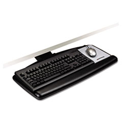 COU ** Positive Locking Keyboard Tray, Standard Platform, 17-3/4" Track, Blac
