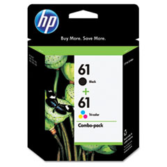 COU ** CR259FN (HP 61) Ink, 190;165 Page-Yield, Black, Tri-Color, 2/Pk