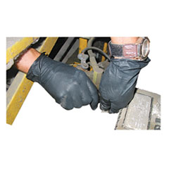 COU ** ProGuard Disposable Nitrile Gloves, Powder-Free, Black, Small, 100/Box