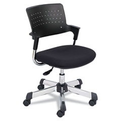 COU ** Spry Series Task Chair w/Casters, Plastic Back/Fabric Seat, Black/Chro