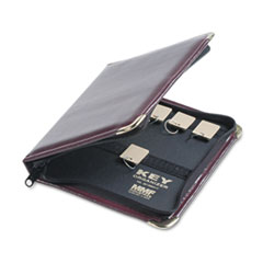 COU ** Portable Zippered Key Case, 24-Key, Leather-Like Vinyl, Burgundy, 8 3/