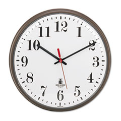COU ** Quartz Slimline Clock, 12-3/4in, Bronze, 1 AA Battery