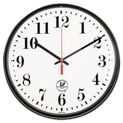 COU ** Atomic Slimline Contemporary Clock, 12-3/4in, Black