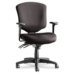COU ** Wrigley Pro Series Mid-Back Multifunction Chair w/Seat Glide, Black