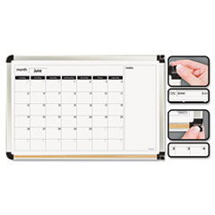 COU ** Perpetual Calendar Dry Erase Board, 23"w x 17"h, Aluminum