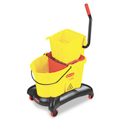 COU ** Wavebrake 35-Qt Dual Water Side Press Mop Bucket & Wringer, Yellow