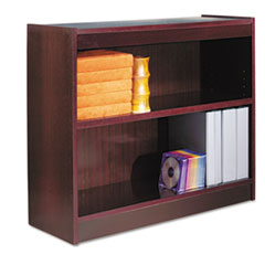 COU ** Square Corner Wood Veneer Bookcase, 2-Shelf, 35-3/8w x 11-3/4d x 30h,