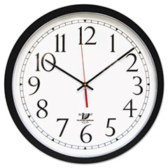 COU ** SelfSet Wall Clock, 16-1/2in, Black