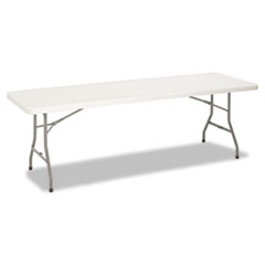 COU ** 8 Foot Resin Folding Table, 96w x 30d x 29-1/4h, White/Pewter
