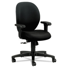COU ** Unanimous 24-Hour Task Series Mid-Back Swivel/Tilt Chair, Curfew Black