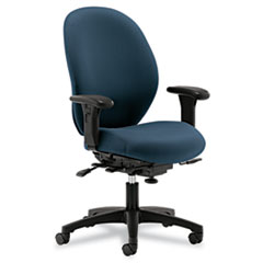 COU ** Unanimous High-Performance Mid-Back Task Chair, Cerulean Fabric
