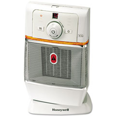 COU ** 1500W Oscillating Ceramic Heater, 7-1/4 x 9-1/8 x 13-7/8, Chrome/Gray