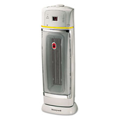 COU ** 1500W Oscillating Ceramic Heater, 9-3/8 x 9-1/2 x 22-3/4, Chrome/Gray