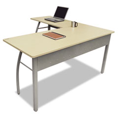 COU ** Trento Line L-Shaped Desk, 59w x 59d x 29-1/2h, Oatmeal