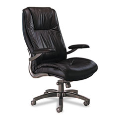 COU ** Ultimo 100 Series High-Back Swivel/Tilt Chair, Black Leather