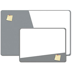 COU Combination Magnetic Dry Erase & Foam Board, 24 x 18, Gray