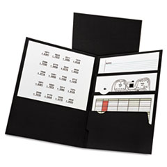 COU Divide It Up Four-Pocket Paper Folders, 11 x 8-1/2, Black, 20/Box