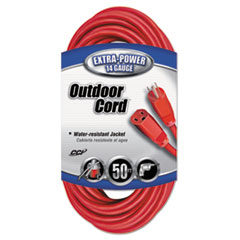 CCI Vinyl Indoor-Outdoor Extension Cord, 50ft, Red
