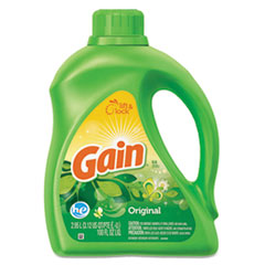 Gain Liquid Laundry Detergent, Original Scent, 100 oz Bottle, 4/Carton