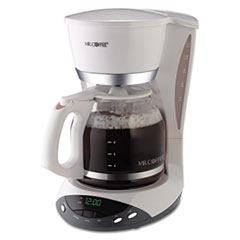 Mr. Coffee 12-Cup Programmable Coffeemaker, White
