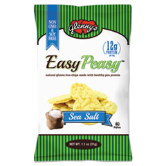Glenny's Easy Peasy Gluten Free Protein Chips, Sea Salt, 1.1 oz Bag, 24/Carton