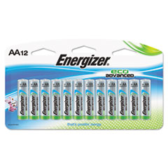 Energizer Eco Advanced Batteries, AA, 12/Pk