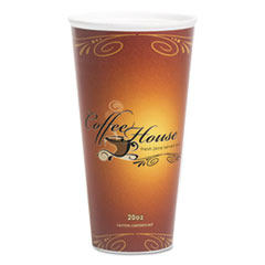 Wincup Marquee Coffee House Paper Wrapped Cups, Foam, 20 oz, Maroon, 500/Carton