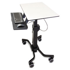 MotivationUSA TeachWell Mobile Digital Sit-Stand Workstation, 31 x24 1/8 x 51 7/8, Gray/Black