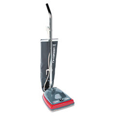 MotivationUSA Commercial Lightweight Upright Vacuum, Bag-Style, 12lb, Gray/Red