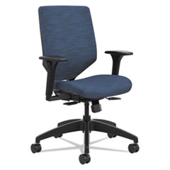 MotivationUSA Solve Series Upholstered Back Task Chair, Midnight