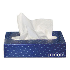 COU Decor Facial Tissue, 2-Ply, White, 8" x 7 3/8", 100/Box, 30 Boxes/Carton