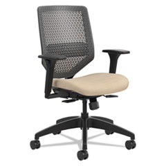 COU Solve Series ReActiv Back Task Chair, Putty/Charcoal