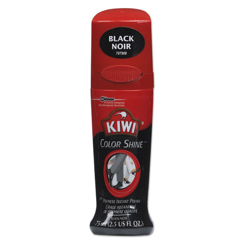 SC Johnson KIWI Color Shine Instant Polish, Black, 75 mL, 12/Carton