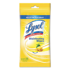 COU Disinfecting Wipes, Lemon Scent, 7 x 8, 15/Pack