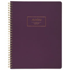 COU Fashion Twinwire Business Notebook, 9 1/2 x 7 1/4, Purple, 80 Sheets