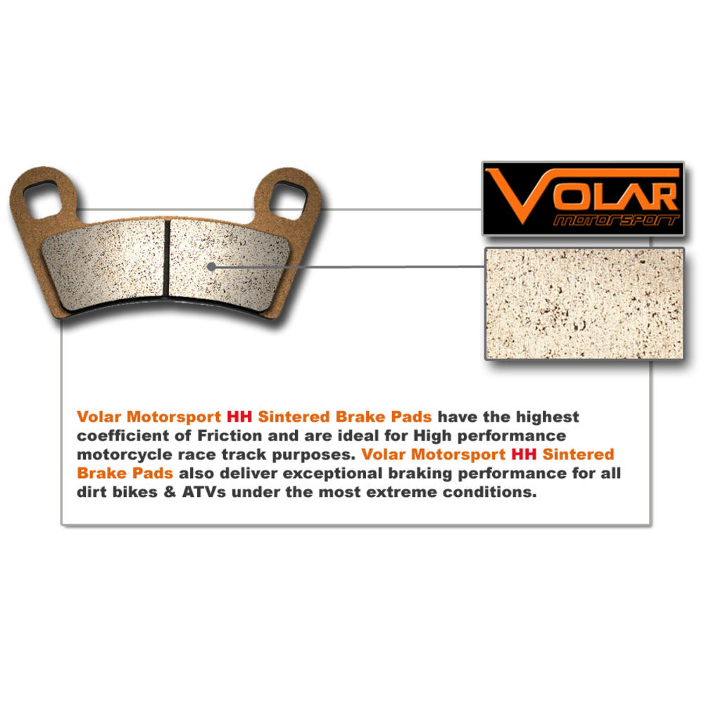 D2Moto Volar Sintered HH Rear Brake Pads for 2013-2017 Victory Cross Country Tour