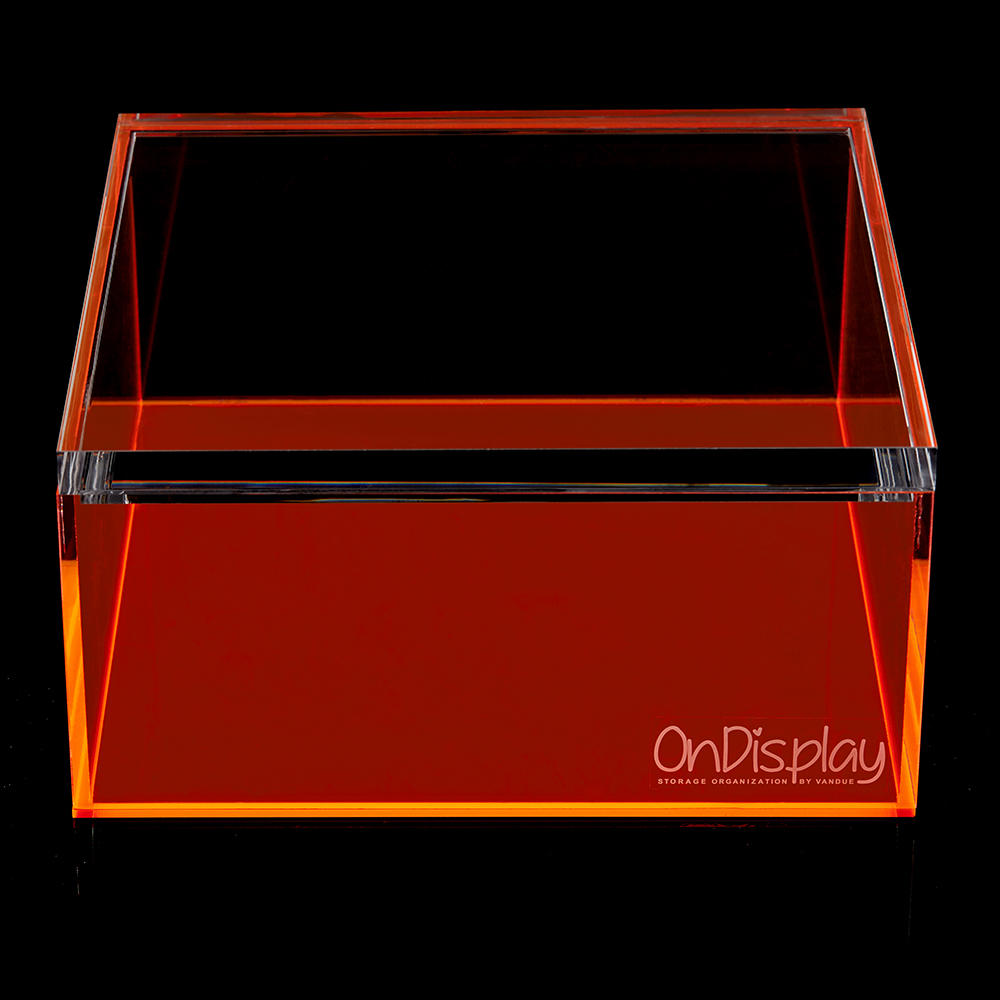 Vandue OnDisplay Electric Neon Luxe Clear Acrylic Storage Treasure Box - Medium