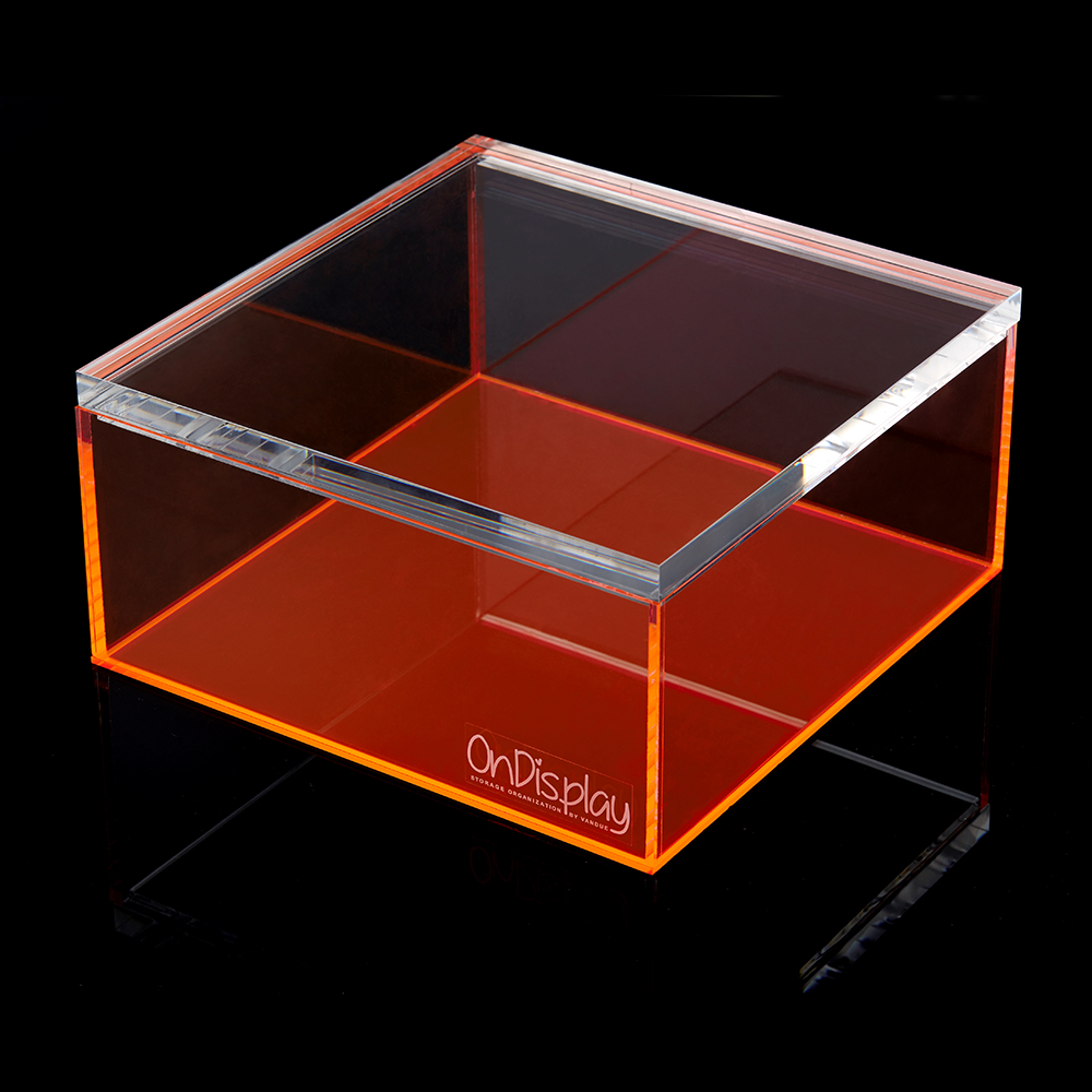 Vandue OnDisplay Electric Neon Luxe Clear Acrylic Storage Treasure Box - Large
