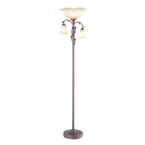 Allen Roth Eastview 3 Way Dark Oil Rubbed Bronze Torchiere Allen Roth Eastview 3 Way Dark Oil Rubbed Bronze Torchiere With Side Light Indoor Floor Lamp Gl Shade 72 4 In H