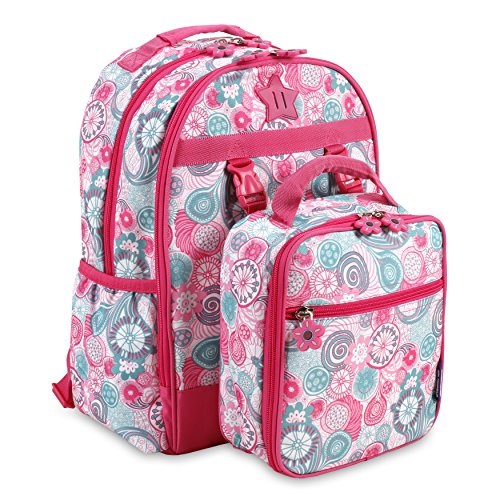 Kids Charter Backpack With Detachable Lunch Bag J World New York S Duet Lunch Bag Kid Backpack Blue Raspberry One