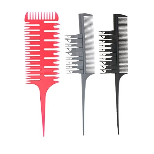 3pcs Flat Top Paddle Board Comb Hair Highlighting Sectioning Comb Setblack Large Medium Small Wide Board Hair Colouring Highlights Paddle For