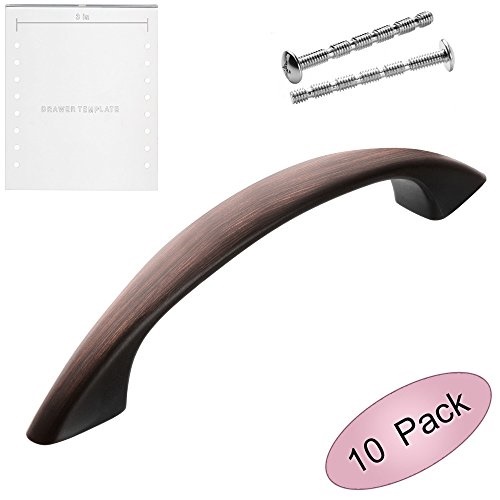 Lizavo Oil Rubbed Bronze Cabinet Pulls Curved Arched Kitchen Lizavo Oil Rubbed Bronze Cabinet Pulls Curved Arched Kitchen Handles Modern Hardware For Drawer Dresser 3 Inch 76mm