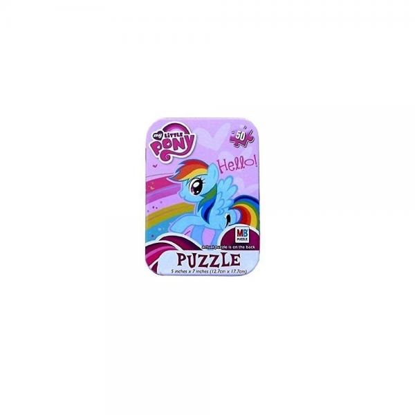 milton bradley my little pony 50 piece jigsaw puzzle in travel tin