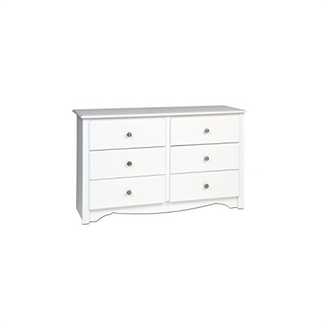 Prepac White Monterey Childrens 6 Drawer Dresser