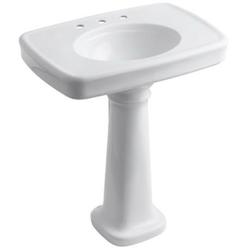 Vitra Bathrooms Corina Pedestal Sink 4 Centers White