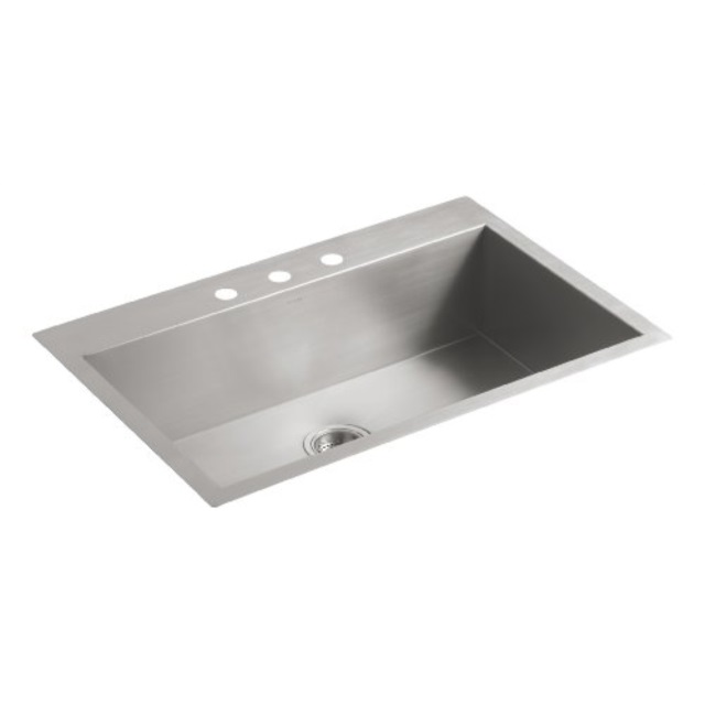 Kohler K38213na Vault Large Single Kitchen Sink With