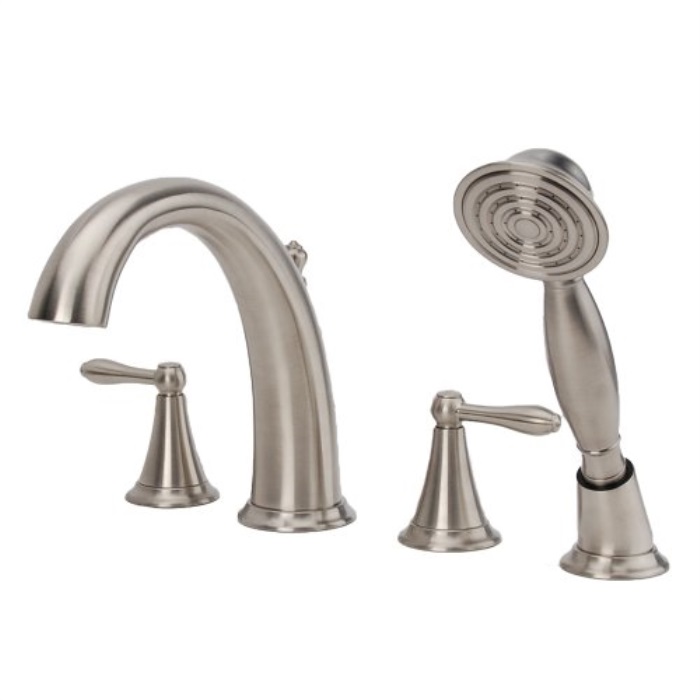 Two Handle Shower Faucet Brushed Nickel Fontaine By Italia Brn Mbdrt Bn Montbeliard 2 Handle Roman Tub Faucet With