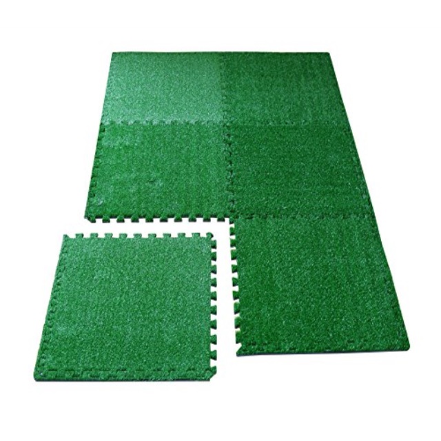 Lafamille Artificial Gr Interlocking Foam Mat 6 Tiles 24 Sq Ft Lafamille Artificial Gr Interlocking Foam Mat 6 Tiles 24 Sq Ft Carpet For Balcony Patio Gym Playroom Tradeshow Gar